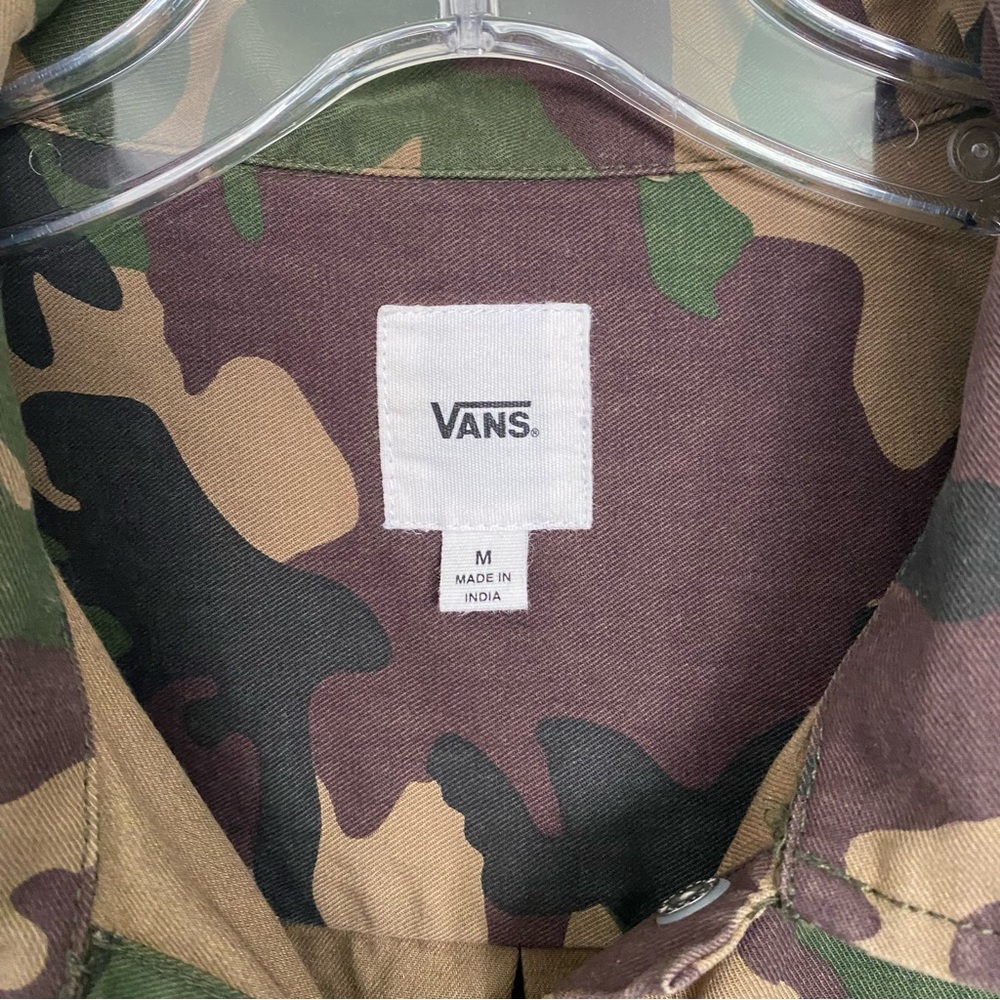 Vans Camouflage Shirtdress Trench Coat Women’s Medium Punk Skater Grunge Utility - Picture 6 of 11